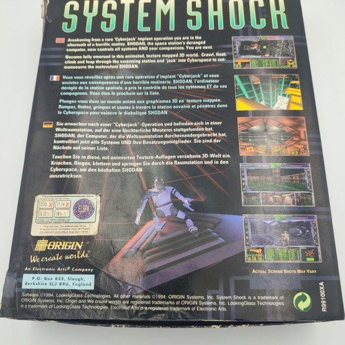 System Shock PC 1994 like new, boxed with 3.5’ floppy disks and manuals