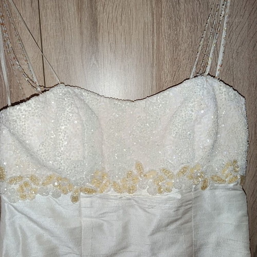 Wedding dress handmade, like new, ivory mermaid with pearl bust