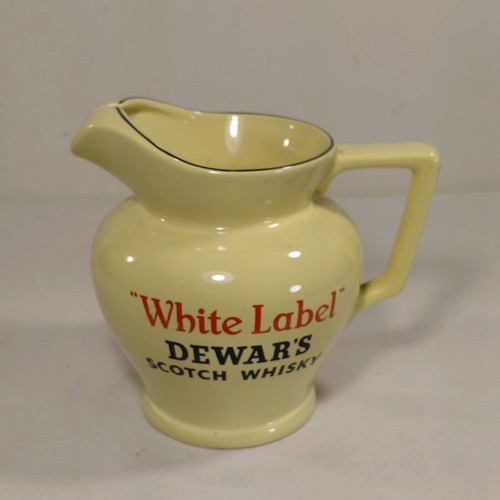 Dewar's White Label ceramic jug used, vintage