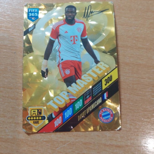 Panini Top Master gold cards pack of 5, like new, signed