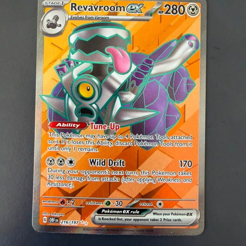 Revavroom EX Full Art Obsidian Flames 216 Pokemon TCG card