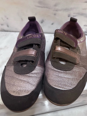 Lacoste sneakers women's No.38 brown with purple, like new