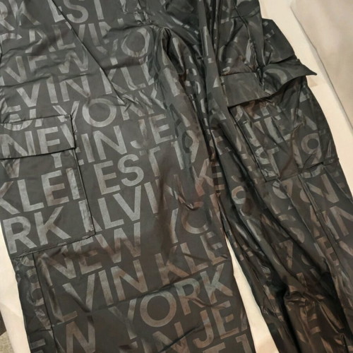 Calvin Klein cargo pants black XL with logo print new