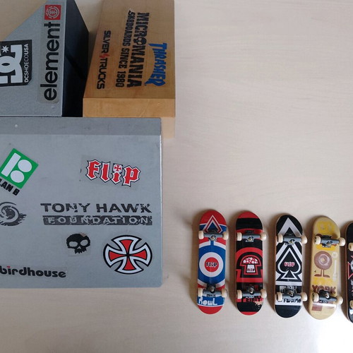 Tech decks used with ramps and extras, set of 5