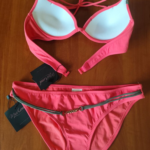 Handmade bikini and turquoise cherry halter top bundle new