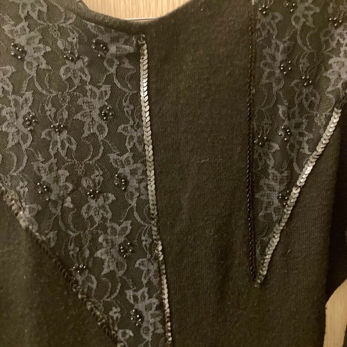 Wool dress used with lace black size M