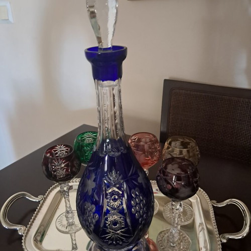 Nachtmann liqueur glasses set with carafe and 6 wine glasses like new