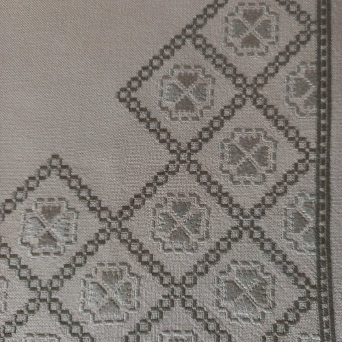 Handmade Lefkaritiko embroidery on etamine like new