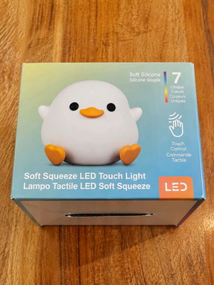 Soft Squeeze LED φωτιστικό αφής σε σχήμα πάπιας από σιλικόνη με 7 χρώματα