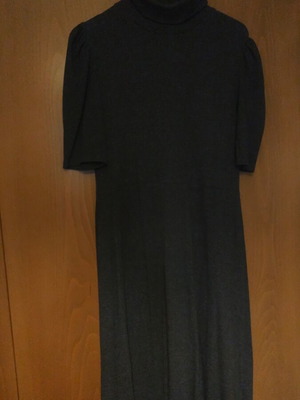 Zara ribbed short-sleeve dress size L gray like new