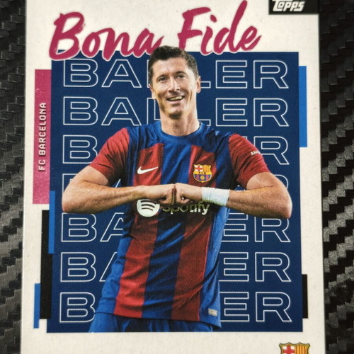 Topps FC Barcelona Robert Lewandowski Bona Fide Baller Insert card