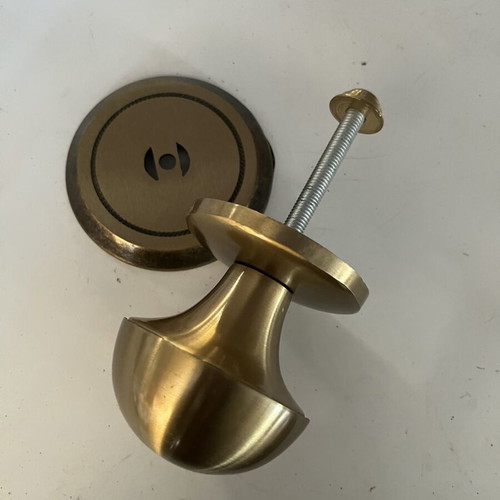 Brass Exterior Door Knob Gold Matte New