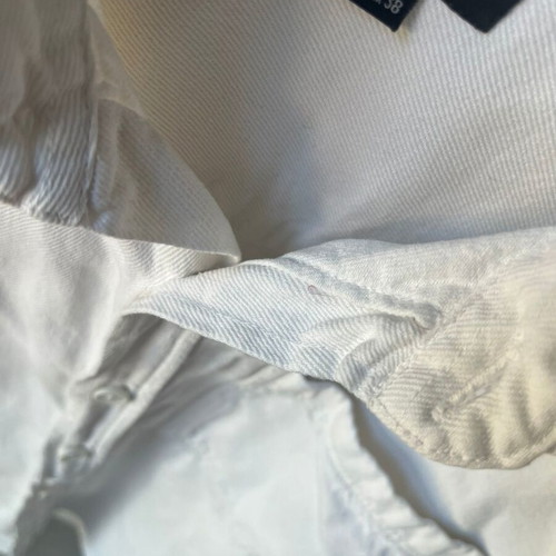 Pull & Bear White Long-Sleeve Overshirt Medium like new