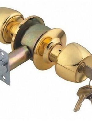 Door knob lock new, gold color for main entrance door