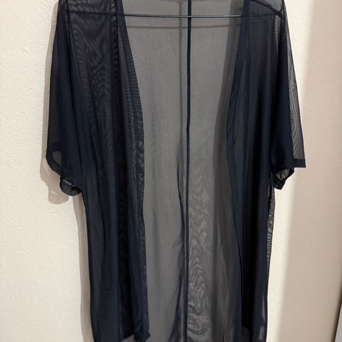 See Through Kimono Shein black like new