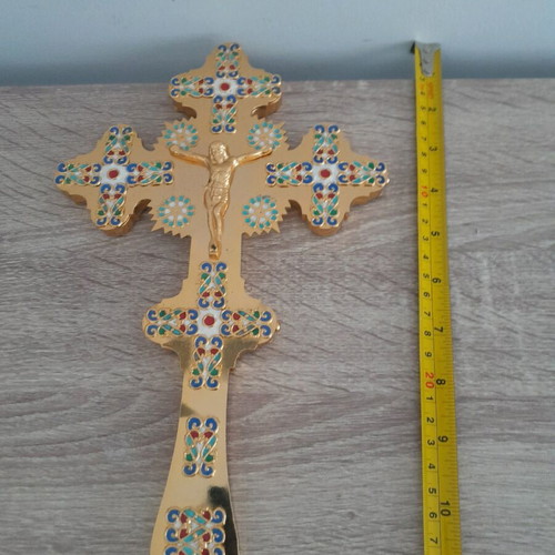Metal blessing cross new 30x20 cm