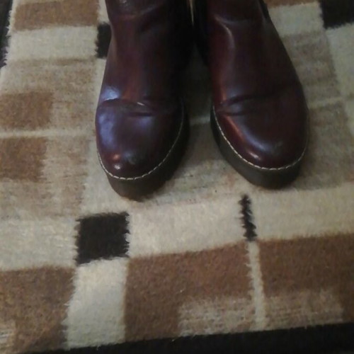 Divided ankle boots used, red, size 39