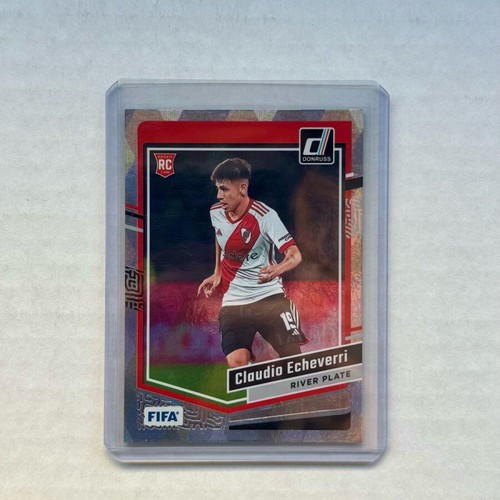 Claudio Echeverri 2023-24 Panini Donruss #164 Silver Cubic Prizm Rookie RC new