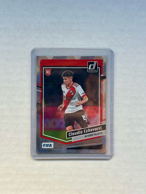 Claudio Echeverri 2023-24 Panini Donruss #164 Silver Cubic Prizm Rookie RC new