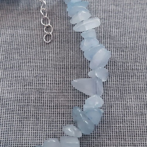 Juliet bracelet handmade with natural aquamarine stones and 925 silver, new