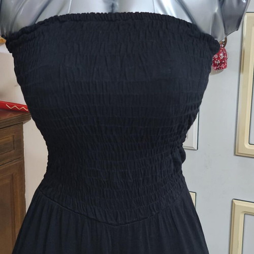 River Island strapless jumpsuit black XS-S like new, viscose