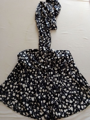 Zara strapless top new, black and white pattern, size L