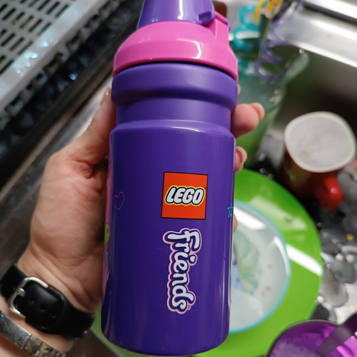 LEGO Friends water bottle 390ml like new, Girls Rock design