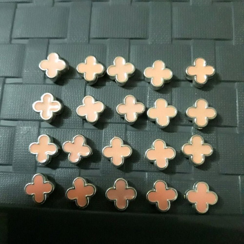 76 Pink Crosses with Silver color for crafts and constructions, new, plastic, Cross