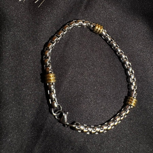 Steel hand chain new, gold and silver colors