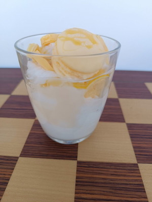 Handmade scented candle new, natural wax and porcelain container