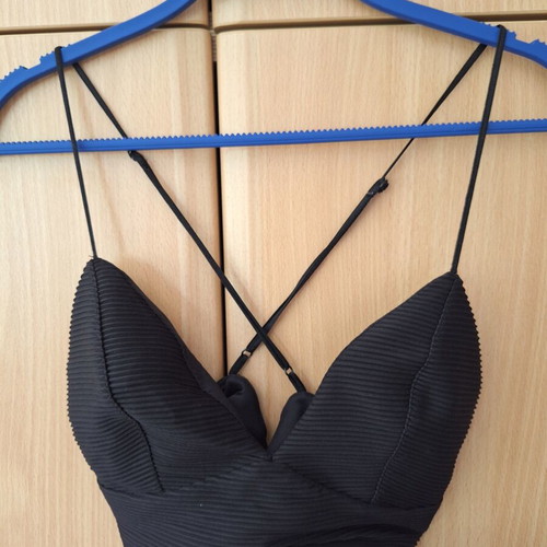 Lynne x Katerina Kainourgiou black ribbed bralette size S like new