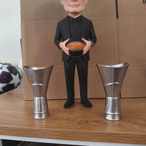 Giorgos Bartzokas 3D printed figure with Euroleague trophy gift