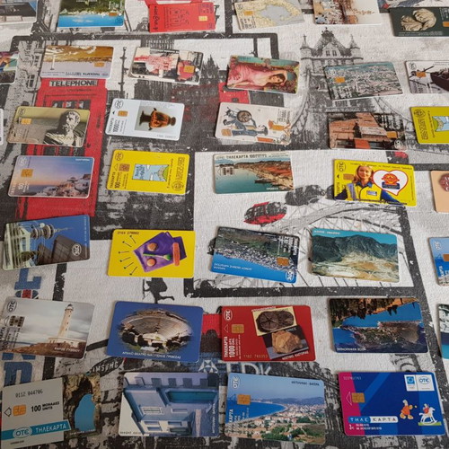 Phone card collection used, 42 pieces