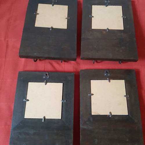 Woodcarved mirrors used, antiques from the 60s, set of 4
