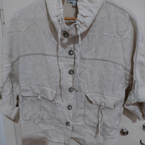 Linen jacket Attrattivo used, beige, size S