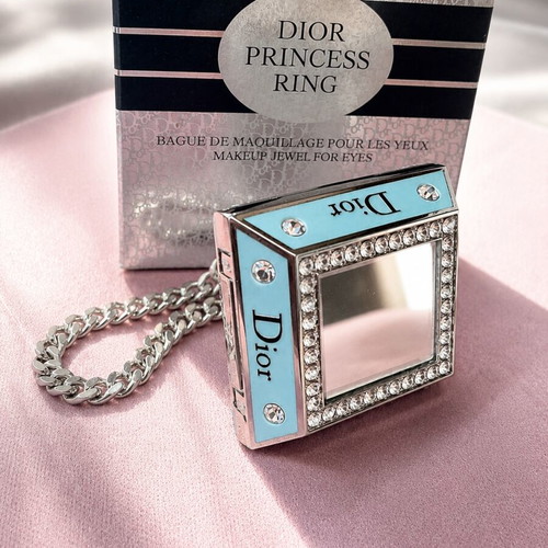 Dior Princess Ring Eye Luminizer 002 Blue and Silver with Rhinestones New
