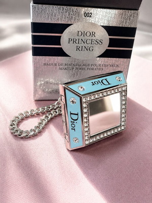 Dior Princess Ring Eye Luminizer 002 Blue and Silver with Rhinestones New
