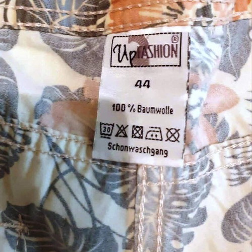 Up Fashion women's cotton shorts like new, tropical pattern, EU 44 L-XL