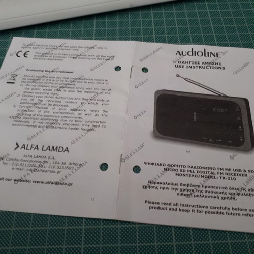Audioline digital radio used