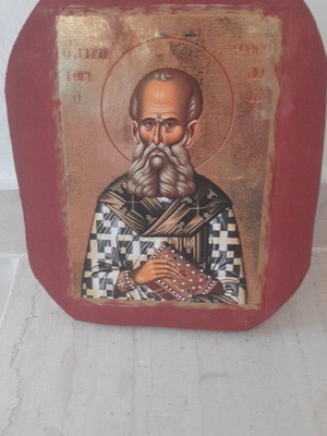 Wooden icon Saint Gregory the Theologian new, 25x20 cm