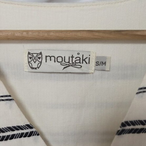 Moutaki dress like new, 100% cotton, size S/M, black and white