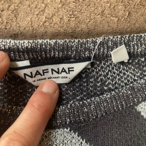 Naf Naf blouse small new, white and gray