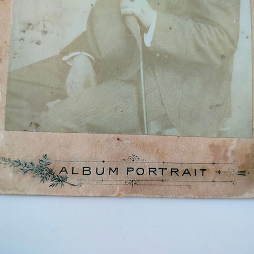 Thick cardboard photo 1906 used, moderate condition