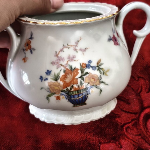 Royal EPIAG vintage porcelain gold-plated sugar bowl