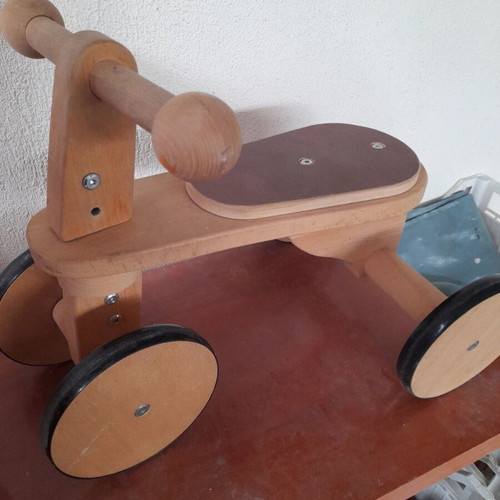 Ξύλινο ποδήλατο First Woody Bike της HOPPL σαν καινούργιο