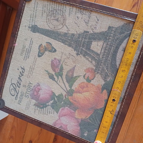 Vintage wooden decorative storage box "Paris"