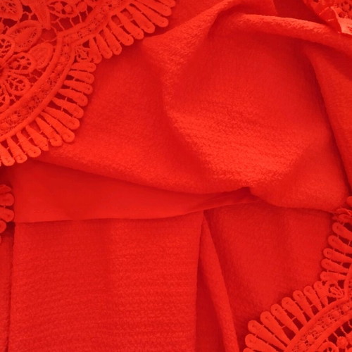 Shein summer dress size M like new, red with lace details