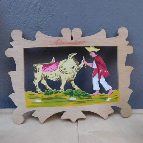 Wooden decorative souvenirs set of 4 pieces