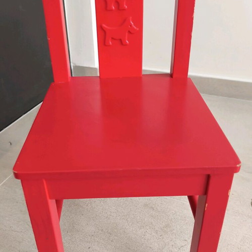 KRITTER IKEA red children's chair used