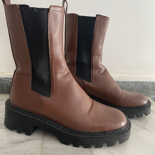 Mango women's brown ankle boots like new, size 40